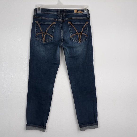 KUT from the Kloth Women's Catherine Slim Boyfriend Jeans Size 4 Cuffed Blue - Picture 4 of 16